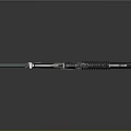 Modern Tactical Rifle With Metal Construction Black Magazine And Green Accents