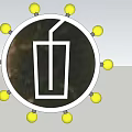 Modern Stylish Decorative Light With Round Design And Yellow Decorative Balls For Home Decoration
