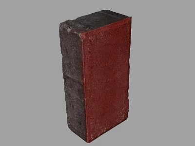 Durable Building Exterior Wall Using Red And Black Brick For Construction 3d model