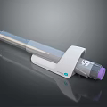 Modern Medical Injection Pen With White Body And Purple Component Design