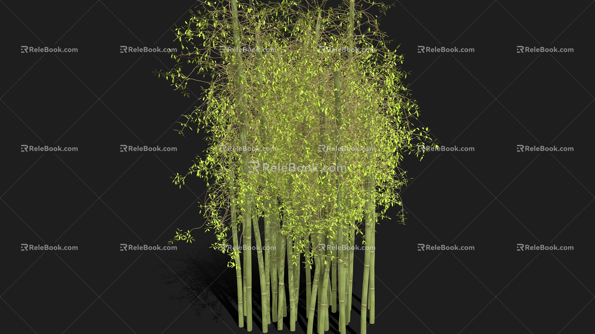 bamboo cartoon bamboo green bamboo cartoon plant bamboo leaves model