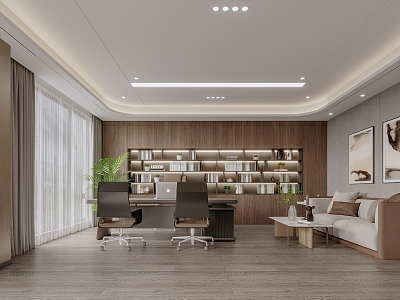 Modern office side office 3d model