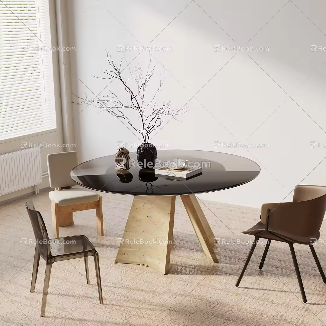 Modern table combination 3d model