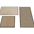 Brown Woven Floor Mats In Different Shapes For Home Decor Use