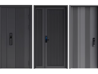 Modern child-mother door security door entry door single door combination lock 3d model