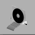 High Quality Audio Headphones With Black CD And Clear Plastic Stand