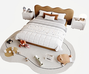 Children's bed combination 3d model