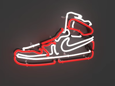 Modern decorative lights Nike shoes light belt 3d model