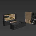 Modern Kitchen Interior With Black Cabinets Wooden Elements And Central Island Counter