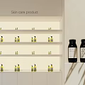 Ones Beauty Store Modern Minimalist Interior With White Shelves Beauty Products And Front Counter