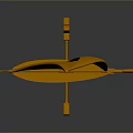 Golden Sailboat Weather Vane With Directional Arrows And Decorative Design