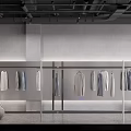 Modern Clothing Store Interior Design With Mannequins 3d model