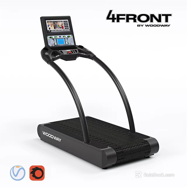 WOODWAY Treadmill Featuring Display Screen And Modern Design For Home Gym Use 3d model 