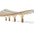 Creative Modern Pergola Designs With Intricate Cutout Patterns And Geometric Structures 3d model