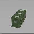 U.S. Army Green Weapon Storage Box With Stars American Flag And Made in USA