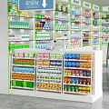Multi Tiered Display Shelves With Organized Colorful Product Packages In Retail Store