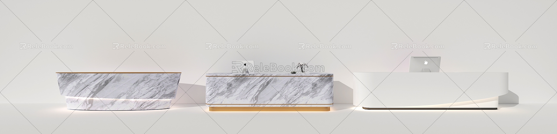 Sales Department Hotel Service Desk Reception Desk 3d model