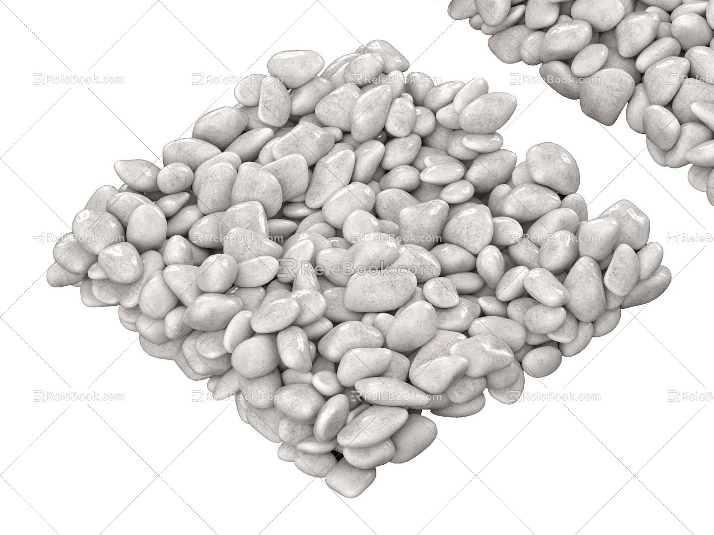 stone pebbles 3d model