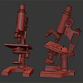Modern Microscope Monocular Microscope 3d model