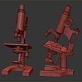 Modern Microscope Monocular Microscope 3d model