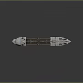 Sci Fi Spaceship Model With Metallic Texture Streamlined Design And Structural Details