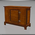Classic Brown Wooden Cabinet With Single Door And Sturdy Legs Wood Grain Design