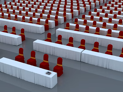 Long Table Conference Table Conference Chair 3d model