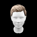 Human Head Model With Blonde Wavy Hair And Hairstyle Design