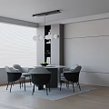 Modern table combination 3d model