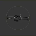 Black Industrial Drone Featuring Four Propeller Arms And Heavy Duty Body