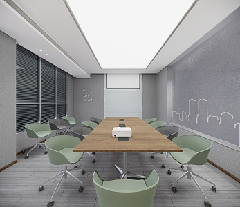 Modern Conference Room 3d model