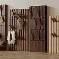 Wooden Wall Mounted Coat Rack With Multiple Hooks For Bags Coats And Hats