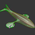 Futuristic Shark Like Aircraft With Streamlined Silver And Blue Aerodynamic Design