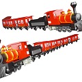 Running toy train toy vehicle old locomotive steam locomotive 3d model