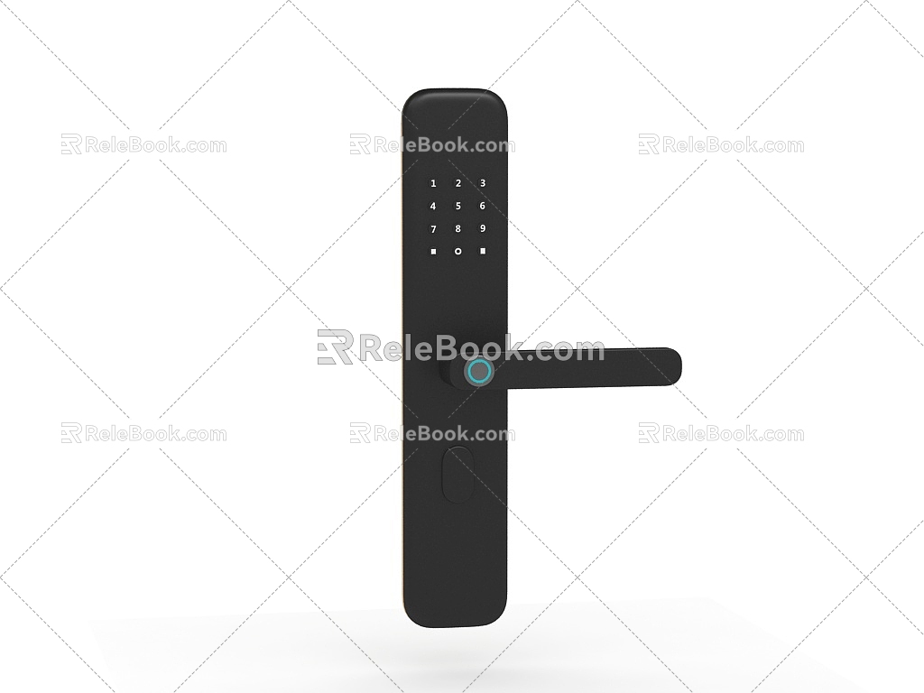 Modern Door Handle Electronic Door Lock 3d model