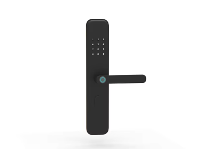 Smart Digital Door Handle with Keypad for Modern Home Security 3d model