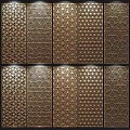Decorative Gold And Black Room Dividers With Intricate Geometric Patterns