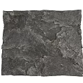 Dark Textured Square Stone Wall Panel with Natural Rustic Surface Design 3d model