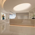 Modern Luxury Beauty Salon Waiting Area With Sofa Coffee Table And City View