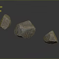 Natural Stone Pieces Featuring Different Sizes Pink Purple Hue and Textured Surfaces