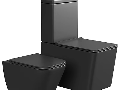 Black Modern Toilet Different Styles For Contemporary Bathroom Fixtures 3d model