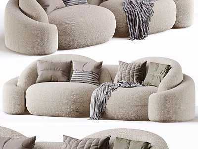 modern double sofa 3d model