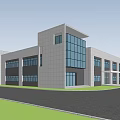 Large Industrial Factory With Neatly Arranged Solar Panel Roofs Green Surroundings And Supporting Facilities