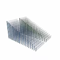 Green Wire Mesh Partition Structure With Vertical Posts And Grid Design