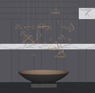 Modern Chandelier Sculpture 3d model