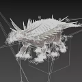 3D Rendered Spiked Prehistoric Dinosaur With Green Back And Brown Body