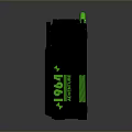 Tactical Black Weapon With Green Handle Scope And Vent Grille