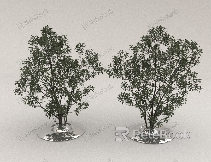 trees and green plants model