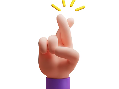 Hand Making OK Gesture With Yellow Glowing Lines Above Fingers 3d model