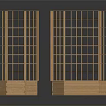 Decorative Bamboo Hexagonal Fence with Grid Panels and Base Platform Structure